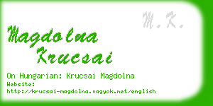 magdolna krucsai business card